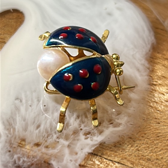 🖤Vtg Ladybug 🐞 pin brooch - Picture 6 of 8